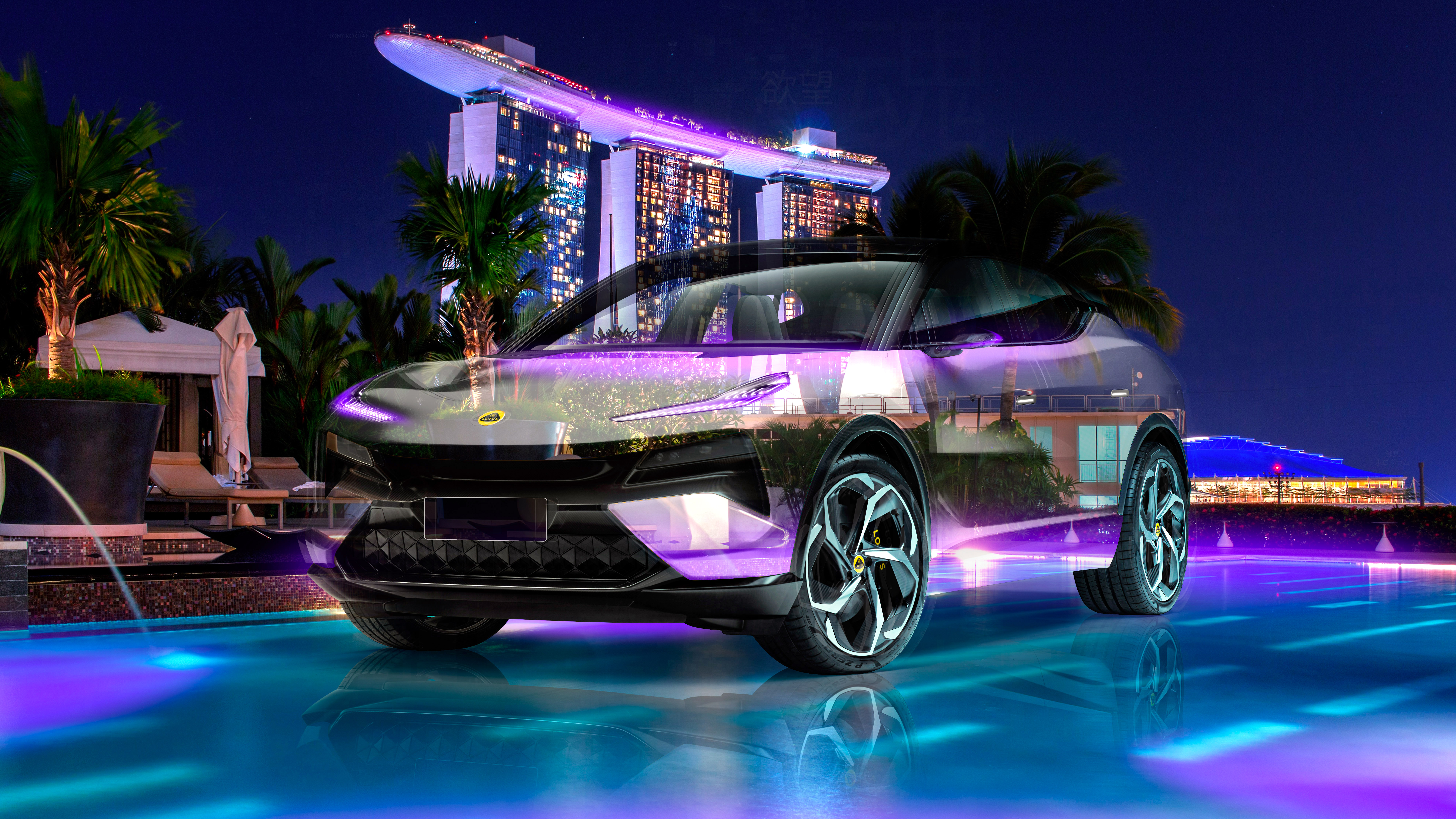 Lotus-Eletre-Super-Crystal-Desire-Soul-Marina-Bay-Sands-Singapore-Tactile-Hologram-Neon-Art-Car-2022