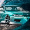Nissan Silvia S15 Spec-S JDM Tuning Lightning Super Crystal Daughter Soul Sea Wave Car 2023