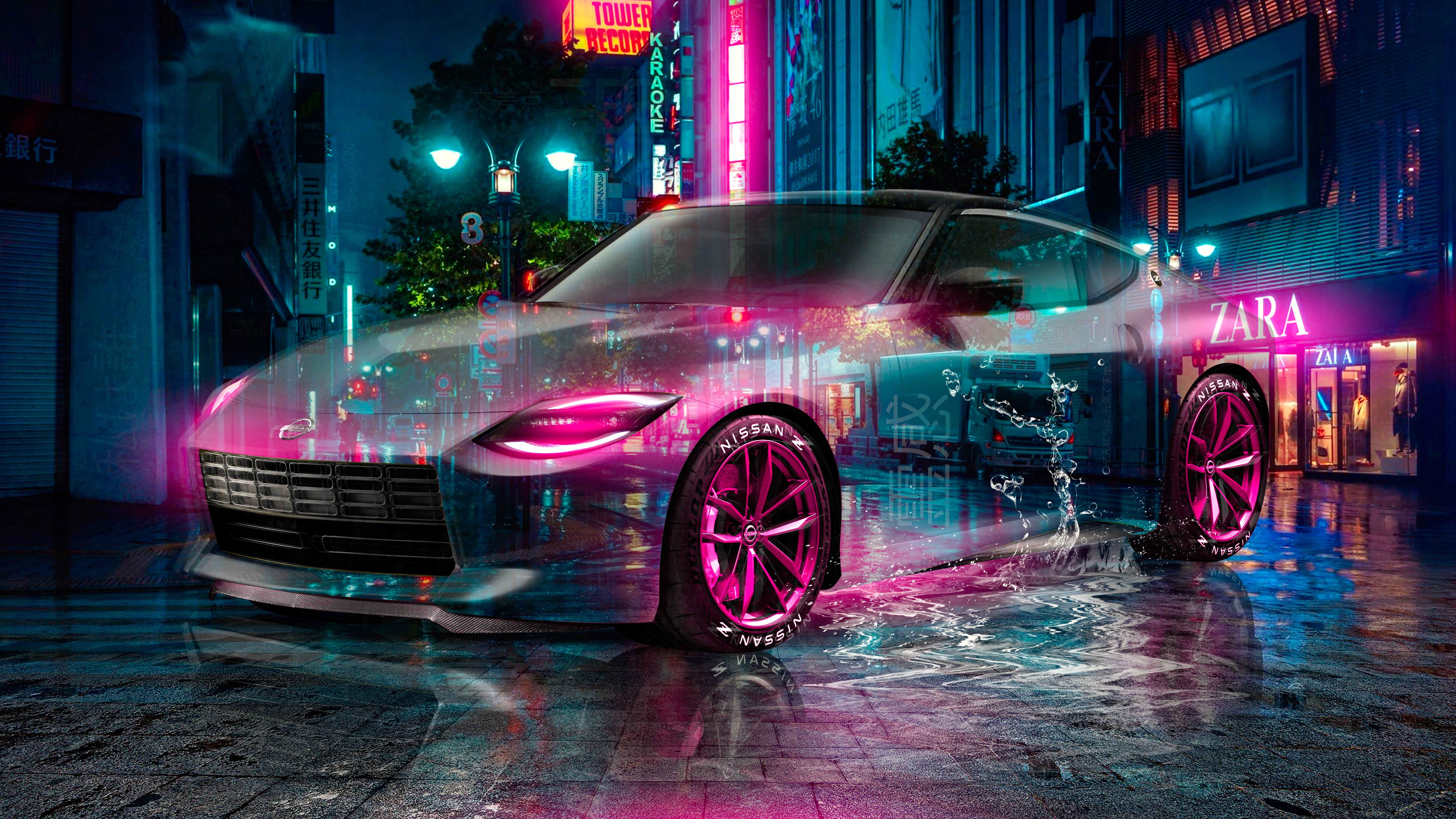 Nissan-Z-Proto-JDM-Super-Crystal-Crossroads-Soul-Night-City-Neon-Art-Car