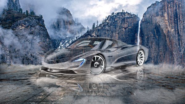 McLaren-Speedtail-Super-Crystal-Sharp-Soul-Yosemite-Falls-USA-Mountains-Tactile-Hologram-Art-Car