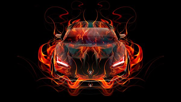 Lamborghini-Centenario-FrontUp-Super-Fire-Flame-Abstract-Art