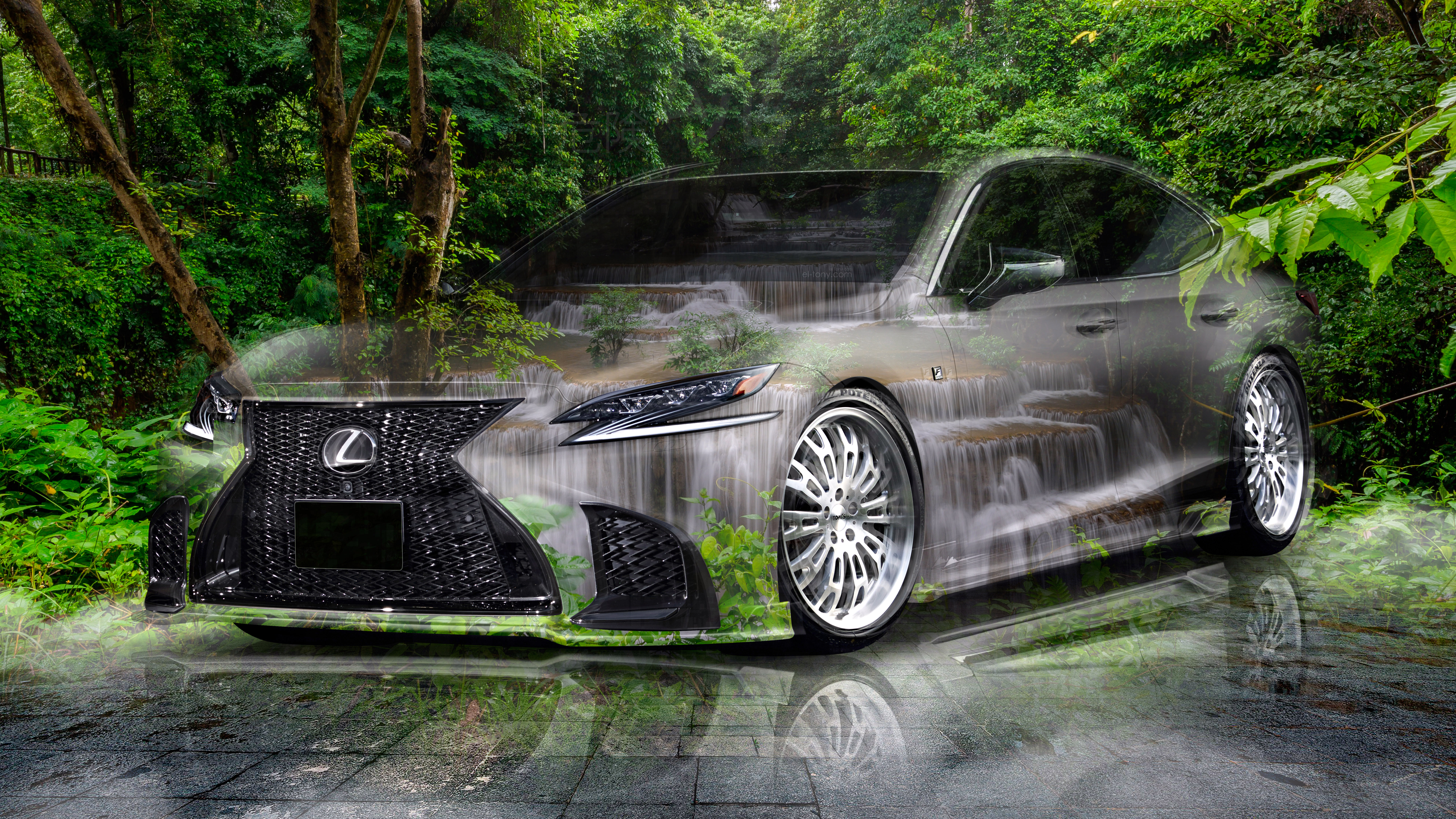 Lexus-LS500-TomS-F-Sport-Super-Crystal-Danger-Soul-Nature-Waterfall-Art-Car-2023