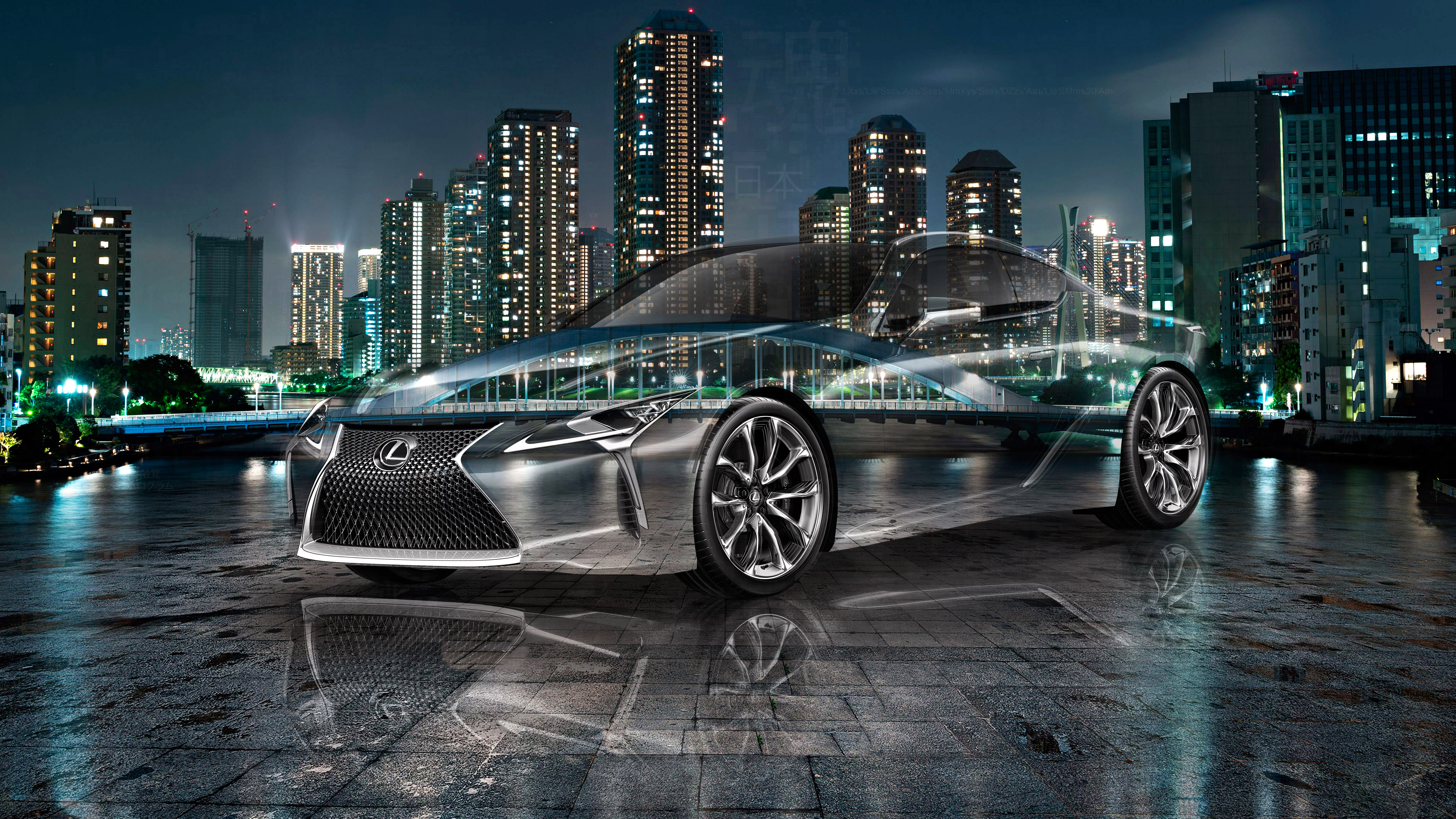 Lexus-LC500-Super-Crystal-Japan-Soul-Eitai-Bridge-Night-Tokyo-Tactile-Hologram-Art-Car