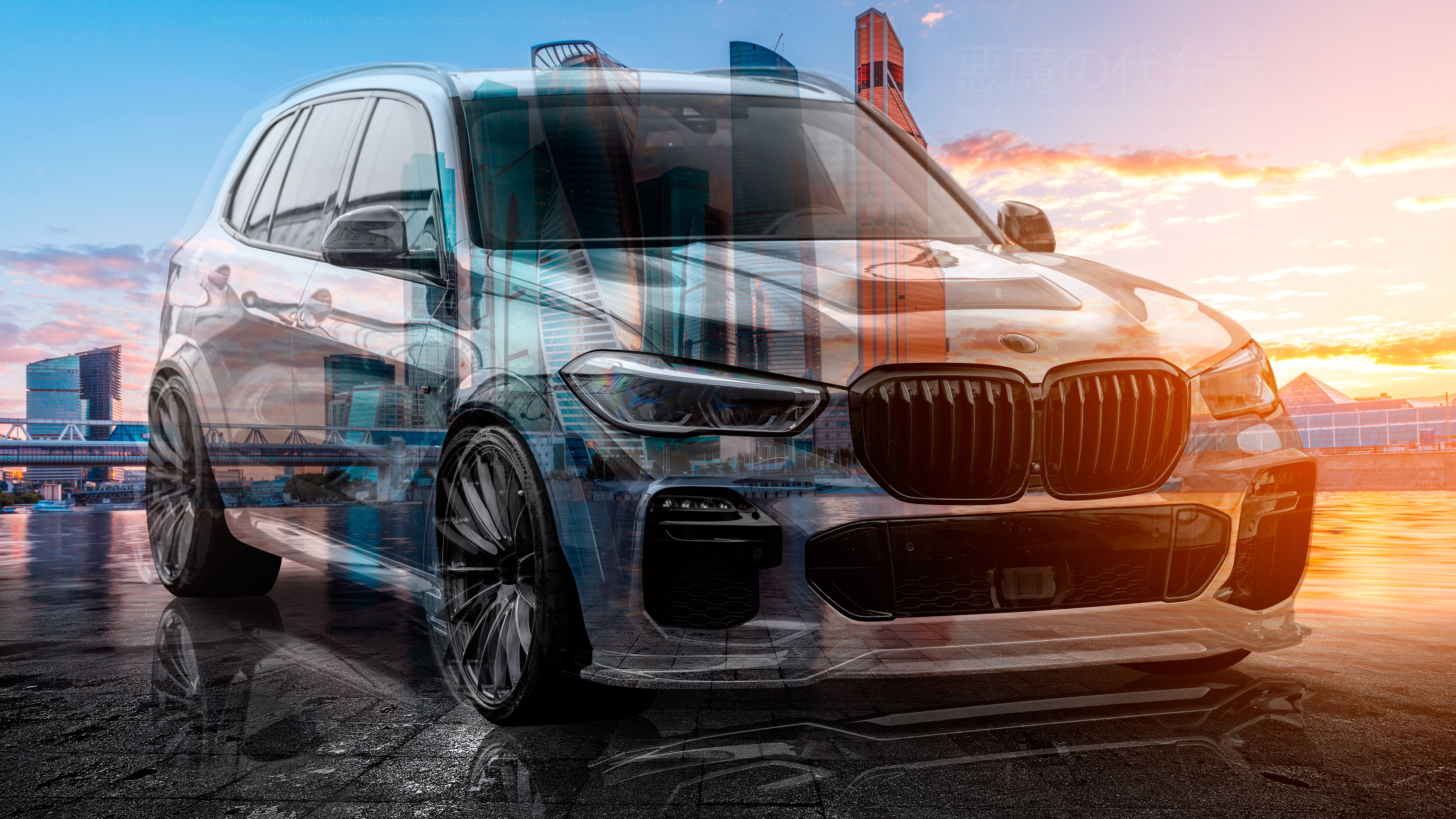 BMW-X5M-Prior-Design-Super-Crystal-Anna-Zapala-Moscow-Russia-Sunset-TonyCode-Art-Car