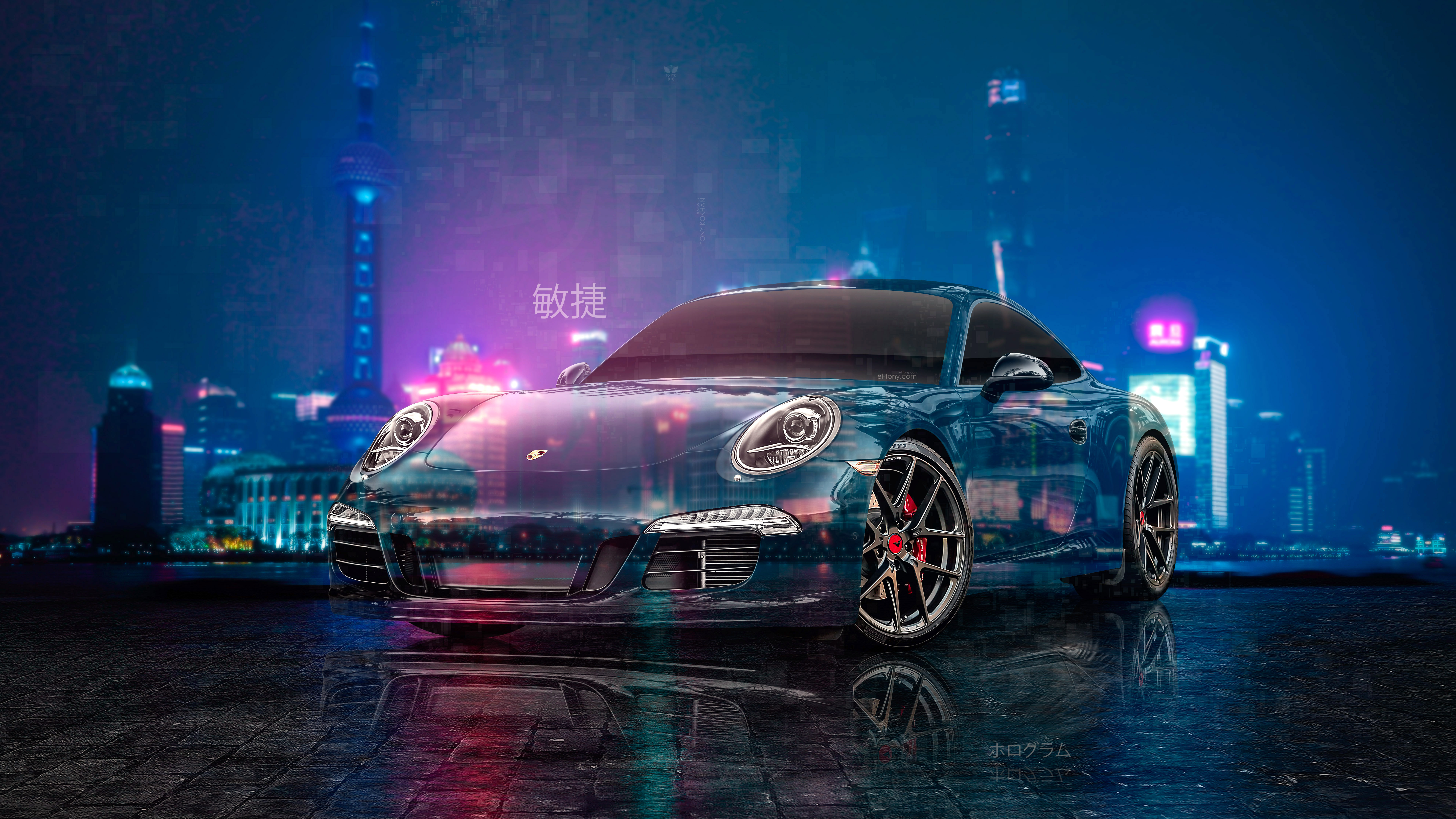 Porsche-991-Vorsteiner-Tuning-Super-Crystal-Night-City-Agile-Soul-Universe-TonySoul-Art-Car