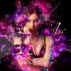 Neural-Network-Fantasy-Girl-Front-TonyFlowers-Super-Effects-Tattoo-Words-One-Life-For-Love-TonyStar-Art