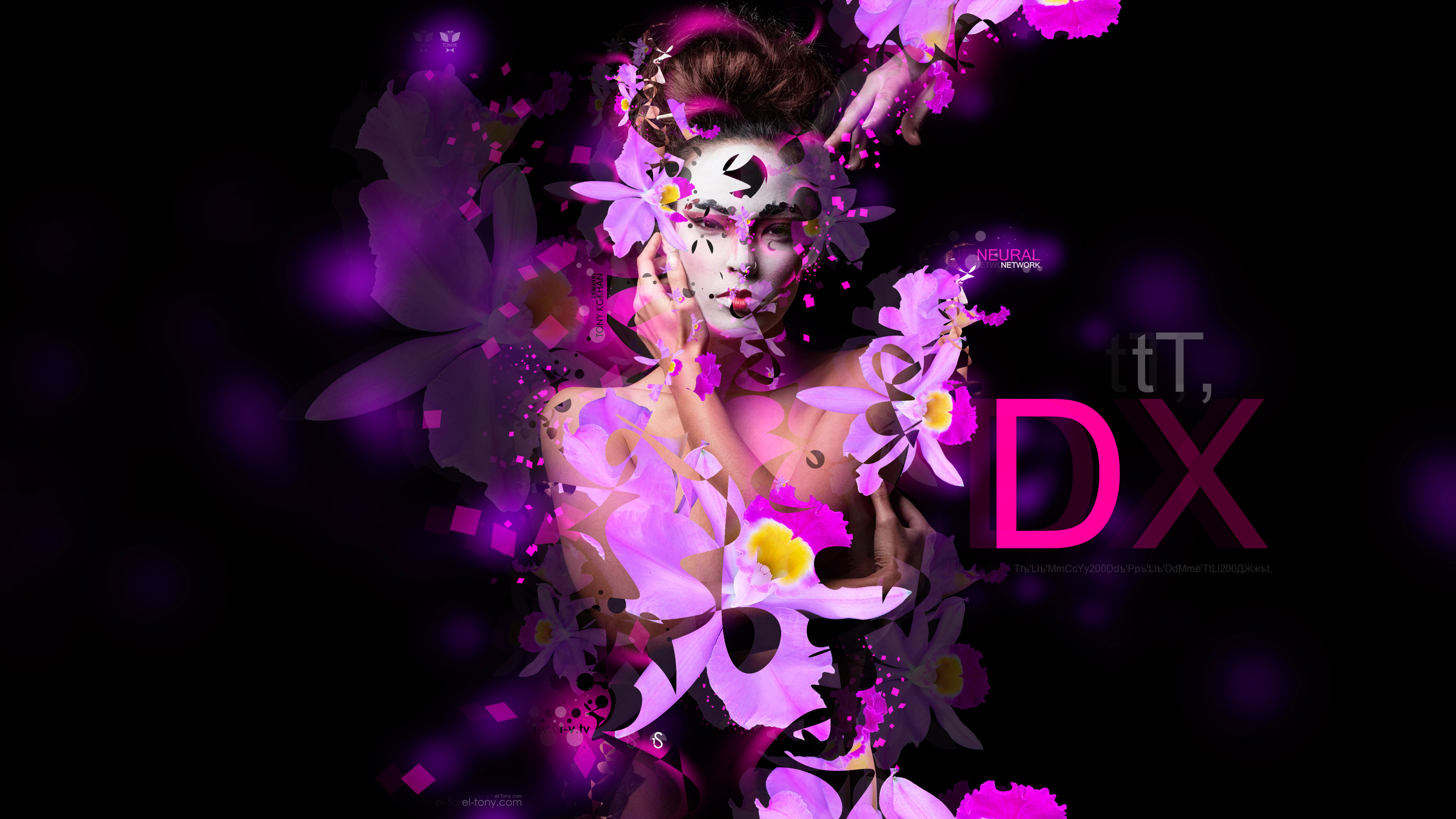 Neural-Network-Geisha-Sexy-Girl-Super-MakeUp-Mask-Plastic-Effects-Touch-TonyFlowers-Hands-TonyCode-Art