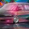 Toyota-Estima-JDM-Tuning-notGTAGRr20DETtt-PriveToljia-Palm-Tree-Sea-MiamiSssTtDd-Neon-Art-Car
