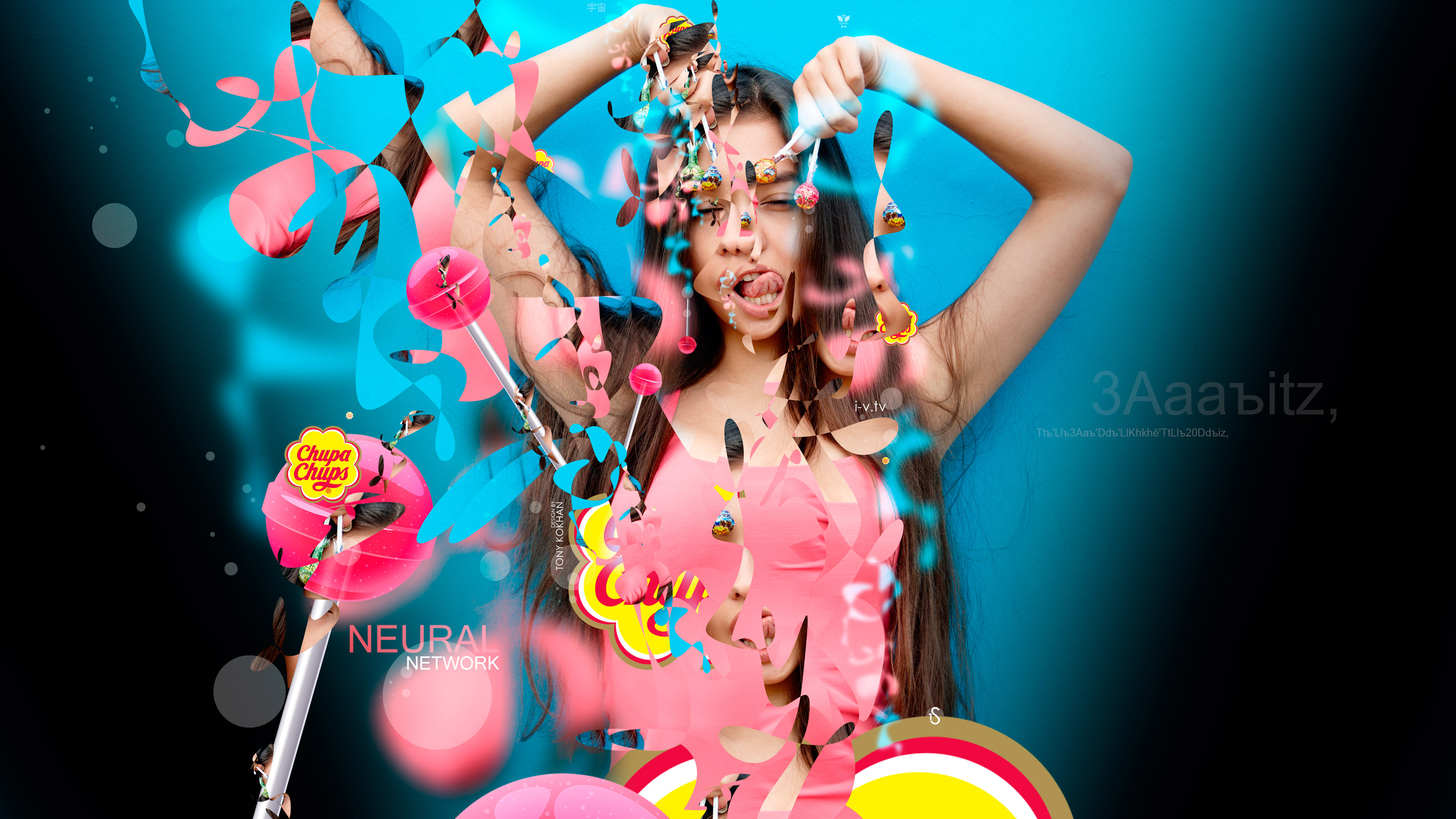 Neural-Network-Fashion-Girl-Super-Plastic-Chupa-Chups-Candy-Emotions-TonysGgiTz-Art